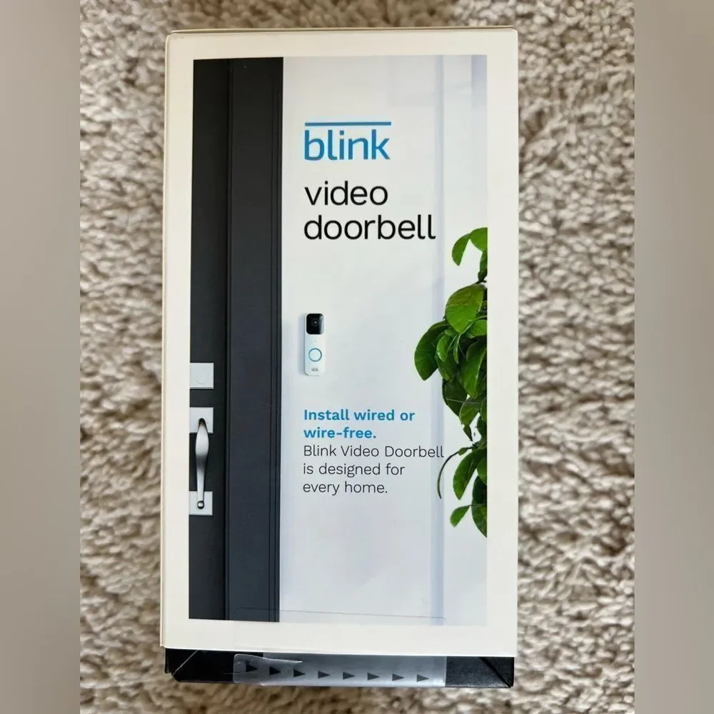 Blink Video Doorbell 2Way Audio HD Video Motion & Chime Wireless/Wired-White